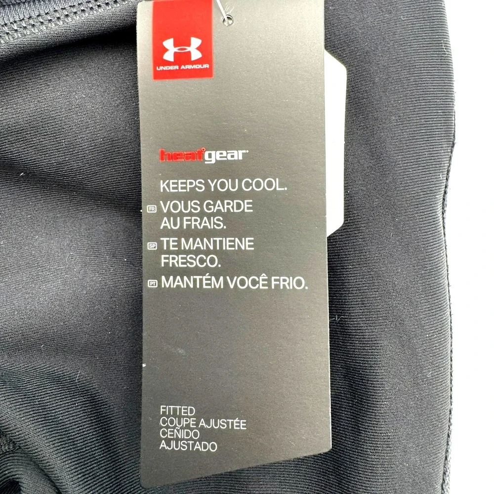 UNDER ARMOUR NWT Women's XS Black‎ Vanish Crop Leggings UA HeatGear Compression